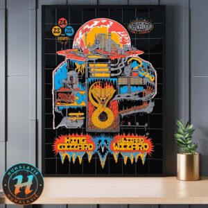 King Gizzard And the Lizard Wizard Orange Snake Poster On May 23 24 25 At Plaza Mayor de El Poble Espanyol In Barcelona Spain Home Decor Poster Canvas