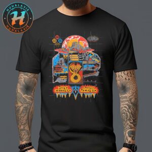 King Gizzard And the Lizard Wizard Orange Snake Poster On May 23 24 25 At Plaza Mayor de El Poble Espanyol In Barcelona Spain T-Shirt