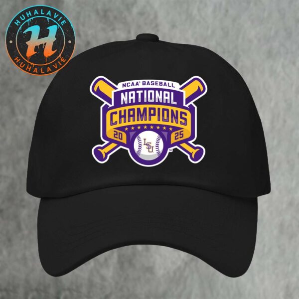 LSU Tigers 2025 NCAA Baseball Mens College World Series Champions Logo Classic Cap Snapback Hat