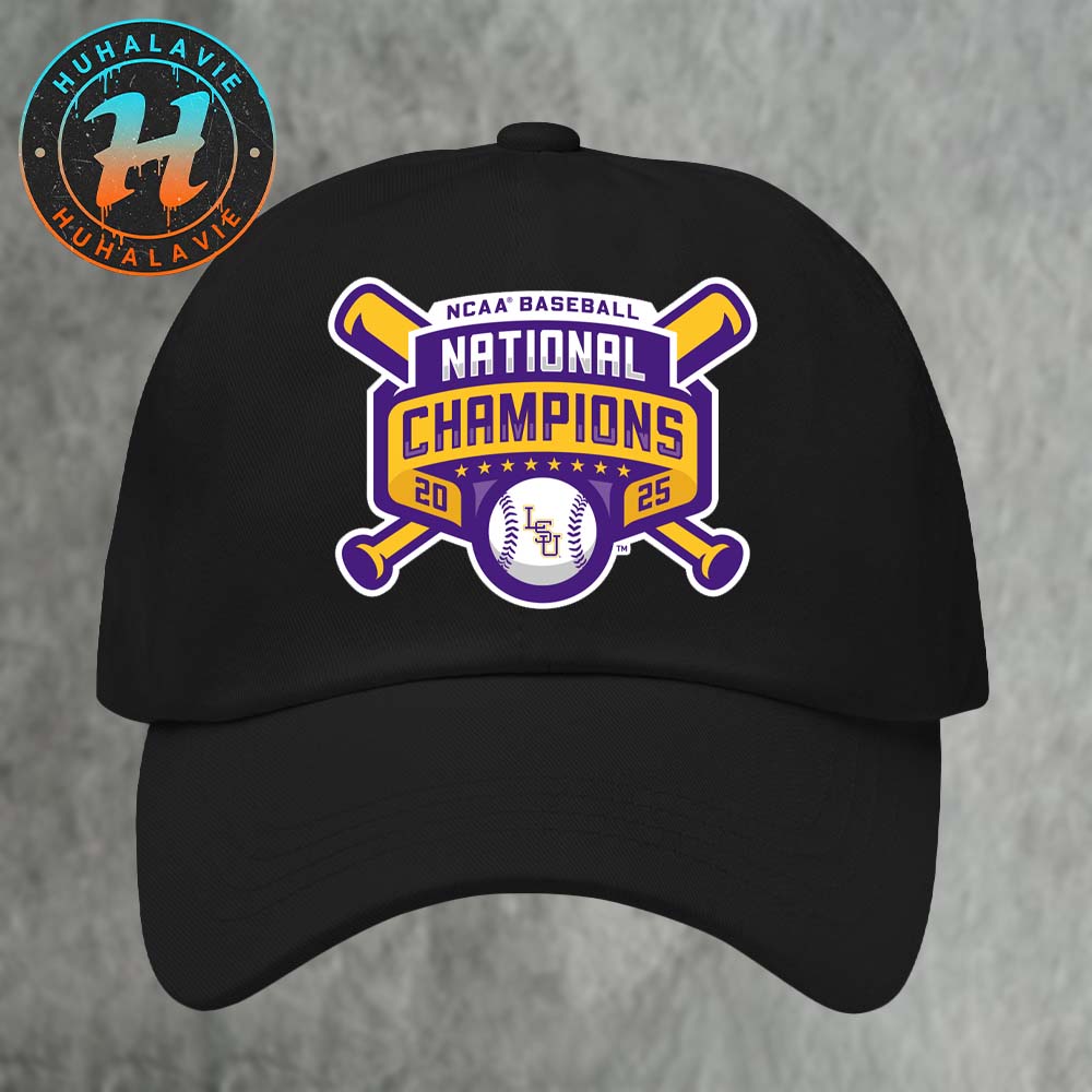 LSU Tigers 2025 NCAA Baseball Mens College World Series Champions Logo Classic Cap Snapback Hat LSU Tigers 2025 NCAA Baseball Mens College World Series Champions Logo Classic Cap Snapback Hat