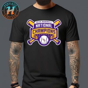 LSU Tigers 2025 NCAA Baseball Mens College World Series Champions Logo Unisex T-Shirt