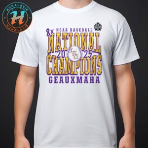 LSU Tigers 8x NCAA Baseball Mens College World Series 2025 Champions Geauxmaha Stolen Base Unisex T-Shirt