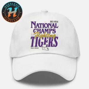 LSU Tigers Fightinh Tigers 2025 NCAA Baseball Mens College World Series Champions White Cap Hat