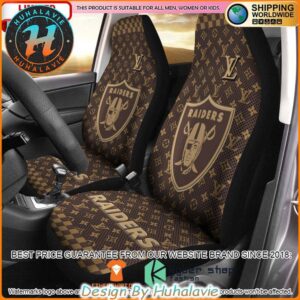 Las Vegas Raiders NFL x Louis Vuitton Luxury Car Seat Covers