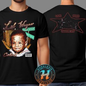 Lil Wayne Tha Carter VI x Barriers Live Free Barriers Black Two Sided Print T-Shirt