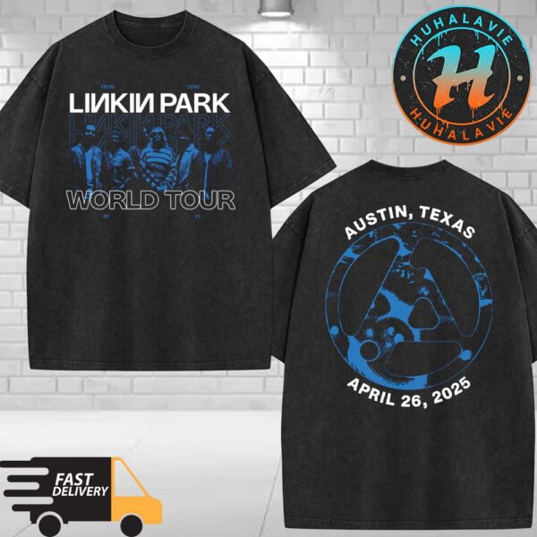 Linkin Park Austin Texas Exclusive Tee At Moody Center On April 26 From Zero World Tour 2025 Washed T-Shirt