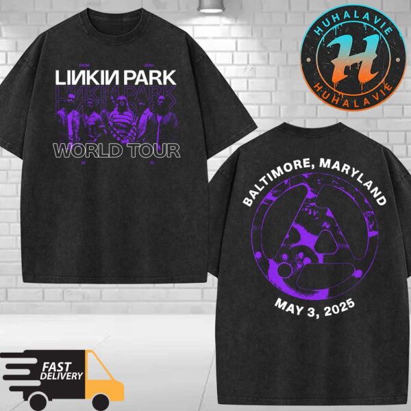Linkin Park Baltimore Maryland From Zero Tour 2025 Tee At CFG Bank Arena On May 3rd Washed T-Shirt