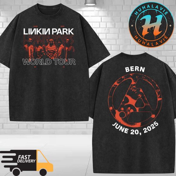 Linkin Park From Zero World Tour 2025 Bern Switzerland Merch Tee At Bernexpo On June 20 Washed T-Shirt
