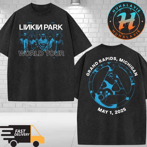 Linkin Park From Zero World Tour 2025 Grand Rapids MI Merch Tee At Van Andel Arena On May 1st Washed T-Shirt