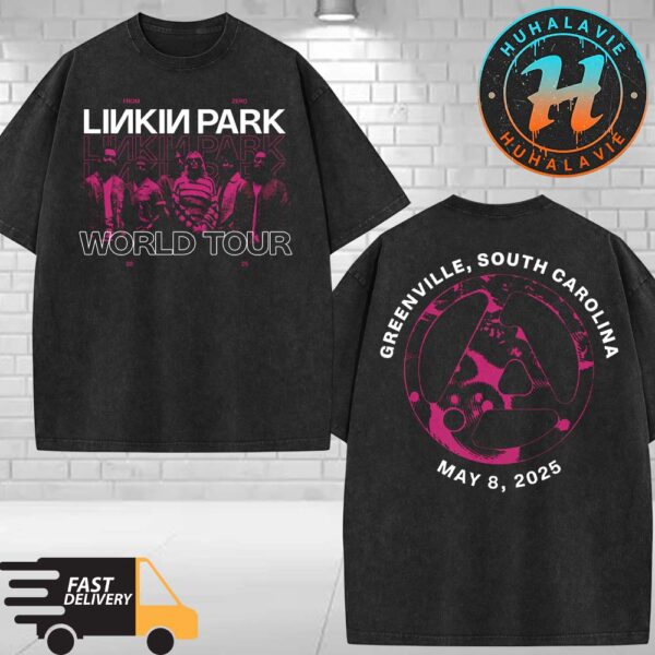 Linkin Park From Zero World Tour 2025 Greenville South Carolina At Bon Secours Wellness Arena On May 8 2025 Vintage Washed T-Shirt