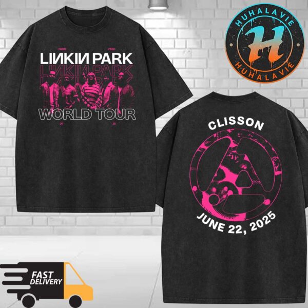 Linkin Park From Zero World Tour 2025 Hellfest Exclusive Tee On June 22 2025 In Clisson France Washed T-Shirt