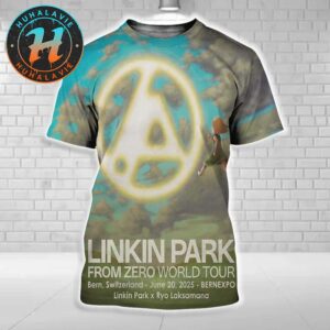 Linkin Park From Zero World Tour 2025 In Bern Switzerland Show Poster At Bernexpo On June 20th Art By Ryo Laksamana All Over Print Shirt