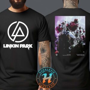Linkin Park From Zero World Tour 2025 In Dusseldorf Germany Poster At Merkur Spiel Arena On July 1st Art By Frank Maddocks Two Sided Print T-Shirt