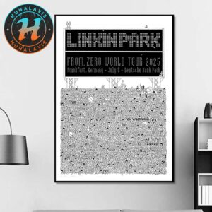 Linkin Park From Zero World Tour 2025 In Frankfurt Germany Night 1 Poster Art By Eric Nakamura At Deutsche Bank Park On July 8th Poster Canvas