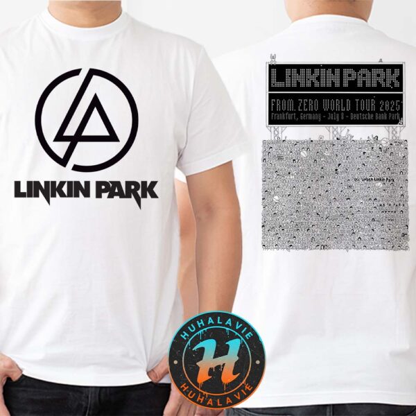 Linkin Park From Zero World Tour 2025 In Frankfurt Germany Night 1 Poster Art By Eric Nakamura At Deutsche Bank Park On July 8th Unisex T-Shirt