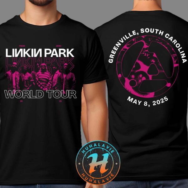 Linkin Park Greenville South Carolina Merch Tee At Bon Secours Wellness Arena On May 8th From Zero World Tour 2025 Two Sided Unisex T-Shirt