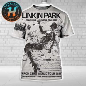 Linkin Park Hanover Germany Concert Poster By PJ Richardson At Heinz-Von-Heiden Arena On June 16th From Zero World Tour 2025 All Over Print Shirt