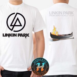 Linkin Park In Arnhem Netherlands Gig Poster Art By Drew Merritt At Gelredome On June 26th From Zero World Tour 2025 T-Shirt
