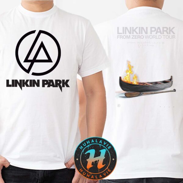 Linkin Park In Arnhem Netherlands Gig Poster Art By Drew Merritt At Gelredome On June 26th From Zero World Tour 2025 T-Shirt