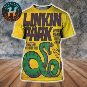 Linkin Park London UK Show Poster By Paul Insect At Wembley Stadium On June 28th From Zero World Tour 2025 All Over Print Shirt