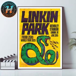 Linkin Park London UK Show Poster By Paul Insect At Wembley Stadium On June 28th From Zero World Tour 2025 Home Decor Poster Canvas