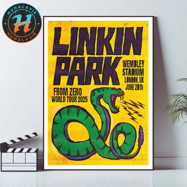 Linkin Park London UK Show Poster By Paul Insect At Wembley Stadium On June 28th From Zero World Tour 2025 Home Decor Poster Canvas