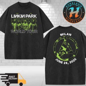 Linkin Park Milan Italy 2025 At I-Days Festival Merch Tee From Zero World Tour June 24 2025 Washed T-Shirt