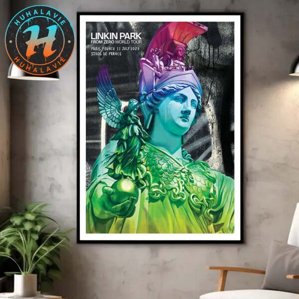 Linkin Park Paris France Tonight Poster By PichiAvo At Stade de France On July 11th From Zero World Tour 2025 Poster Canvas
