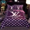 Louis Vuitton Pattern Logo Pink Background Cover Bedding Set