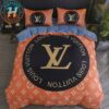 Louis Vuitton Pattern Logo Pink Background Cover Bedding Set