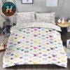 Louis Vuitton Pattern Logo With Orange Background Luxury Bedding Set