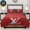 Louis Vuitton With Mickey Mouse Yellow Monogram Canvas Pattern Bedding Set