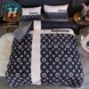 Louis Vuitton x Superme Red Background Monogram Canvas Pattern Bedding Set Queen