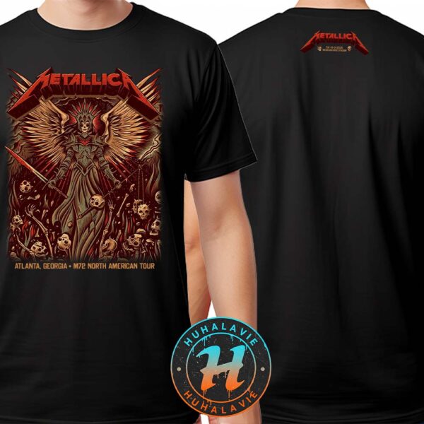 Metallica Atlanta Georgia Merch Tee Dave Quiggle M72 ATL At Mercedes-Benz Stadium On June 3 2025 Two Sided Print Unisex T-Shirt