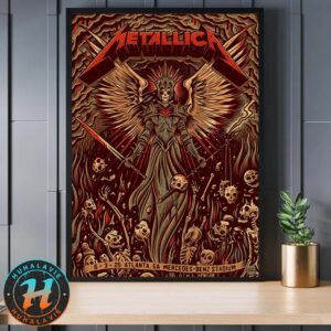Metallica Atlanta Georgia Tonight Show Poster By Dave Quiggle M72 ATL At Mercedes-Benz Stadium On June 3 2025 Home Decor Poster Canvas
