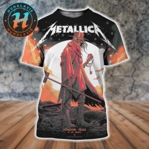 Metallica Luke Preece Exclusive Pop-Up Shop Poster For M72 Houston Texas On June 14 Tour 2025 All Over Print Shirt