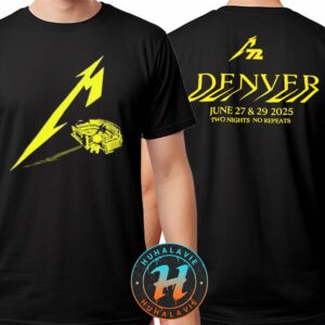 Metallica M Empower Field At Mile High Stadium Artwork M72 Denver June 27-29 North American Tour 2025 Two Nights No Repeats T-Shirt