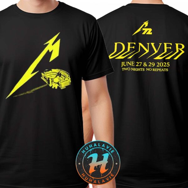 Metallica M Empower Field At Mile High Stadium Artwork M72 Denver June 27-29 North American Tour 2025 Two Nights No Repeats T-Shirt