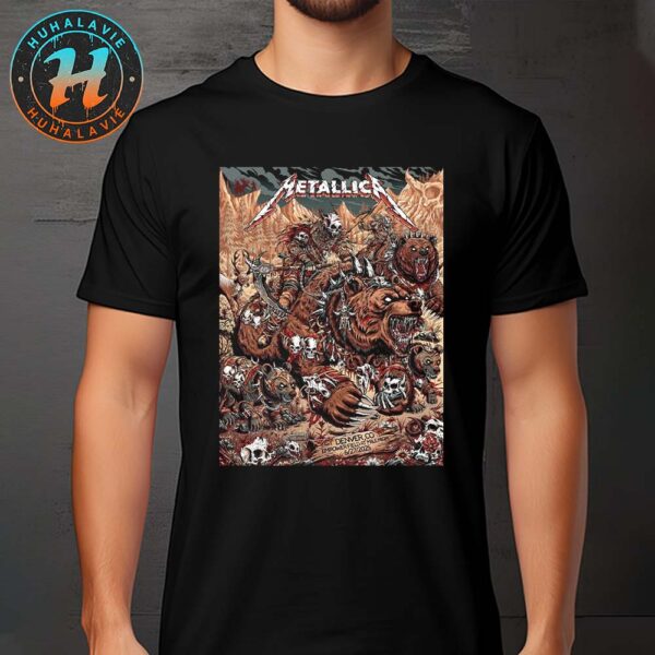 Metallica M72 Denver Night 1 Poster By Juan Ma Orozco For Denver Colorado In Empower Field at Mile High On June 27th World Tour 2025 Unisex T-Shirt