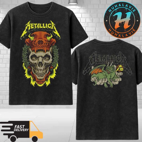 Metallica M72 PitchGrim Crown Exclusive Tee M72 World Tour 2025 Vintage Washed T-Shirt