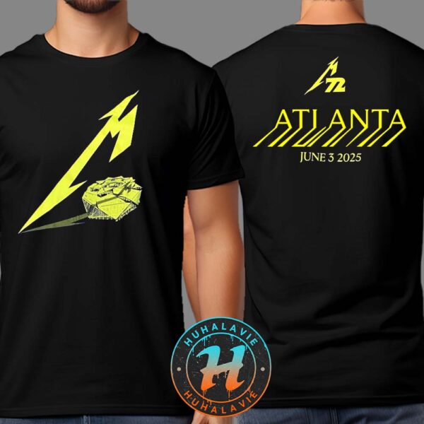 Metallica Mercedes-Benz Stadium Art Cover Atlanta Georgia M72 ATL On June 3 2025 Two Sided Print Unisex T-Shirt