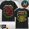 Metallica Crossed M Merchandise Tee M72 Season North American Tour 2025 Dates List Washed T-Shirt