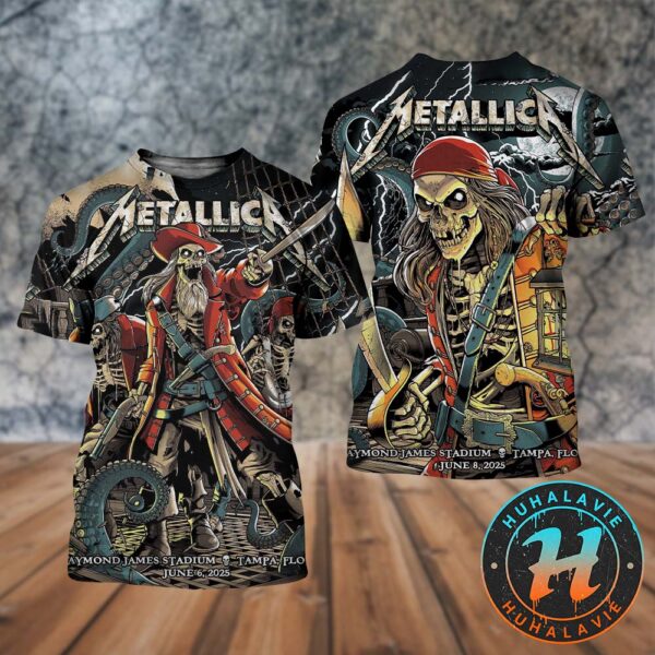 Metallica Tampa Florida Two Night Poster M72 Tampa By Andrew Cremeans At Raymond James Stadium On June 6 And 8 2025 All Over Print Shirt