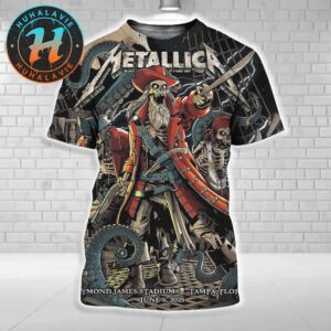 Metallica Tonight In Tampa Florida Night 1 Poster By Andrew Cremeans Show M72 Tampa At Raymond James Stadium On June 6 2025 All Over Print Shirt