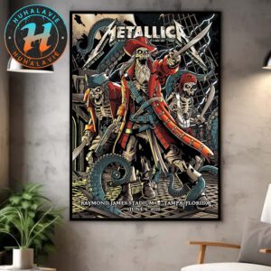 Metallica Tonight In Tampa Florida Night 1 Poster By Andrew Cremeans Show M72 Tampa At Raymond James Stadium On June 6 2025 Home Decor Poster Canvas