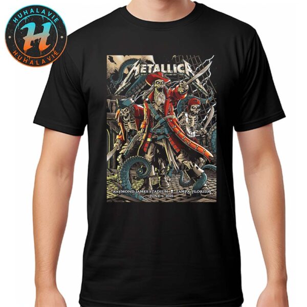Metallica Tonight In Tampa Florida Night 1 Poster By Andrew Cremeans Show M72 Tampa At Raymond James Stadium On June 6 2025 Unisex T-Shirt