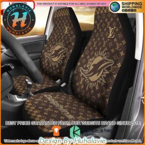 Miami Dolphins NFL Louis Vuitton Luxury Car Seat Covers