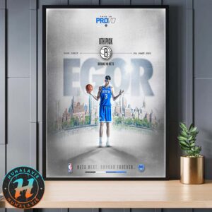 NBA Draft 2025 Brooklyn Nets Select Egor Demin With The Round 1 Pick 8th Home Decor Poster Canvas