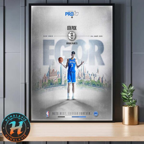 NBA Draft 2025 Brooklyn Nets Select Egor Demin With The Round 1 Pick 8th Home Decor Poster Canvas