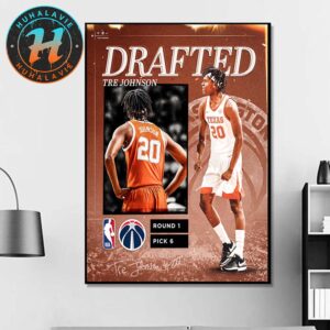 NBA Draft 2025 Washington Wizards Select Tre Johnson With The Round 1 Pick 6 Home Decor Poster Canvas